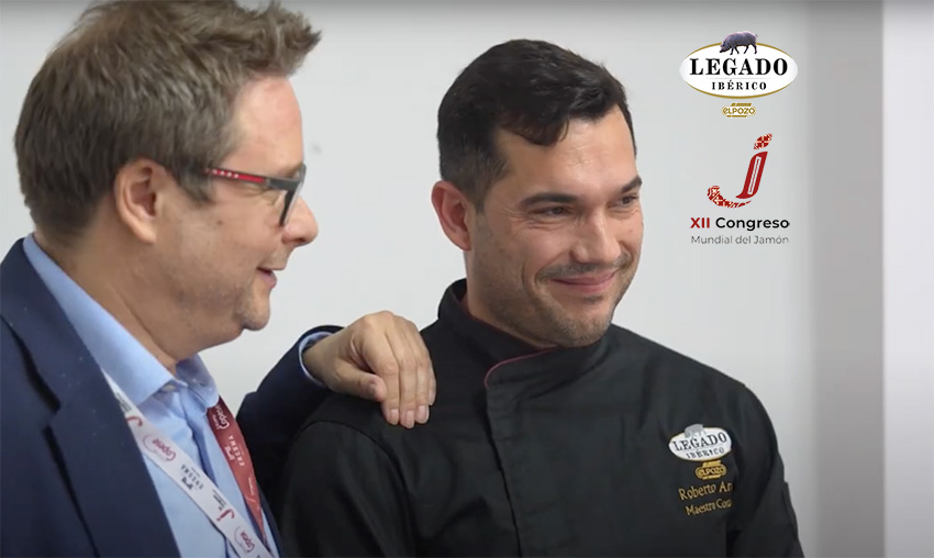 Maestro cortador de jamón Legado Ibérico en el Congreso Mundial del Jamón