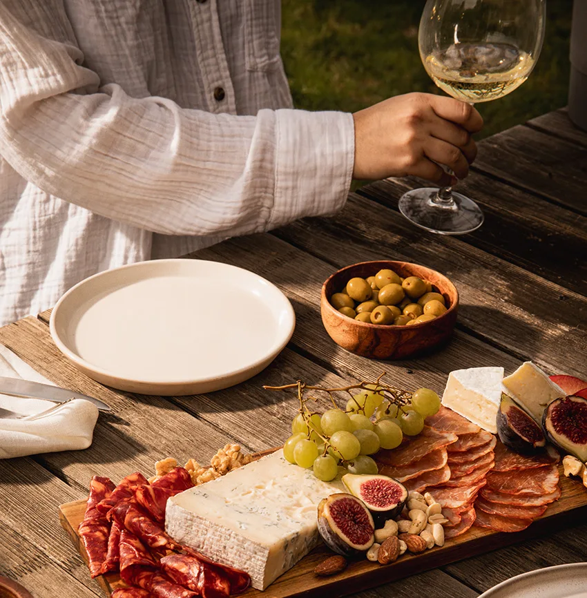 Vinos y queso con jamón Legado Ibérico